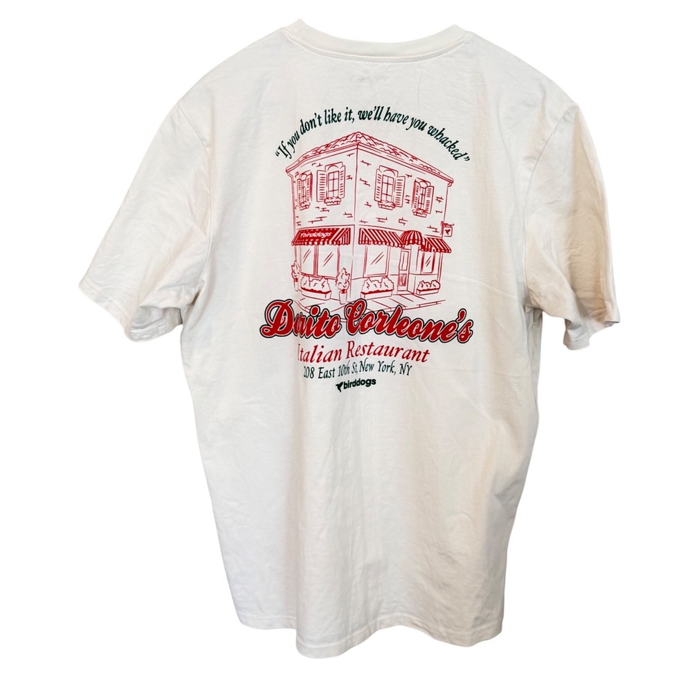 Birddogs T-Shirt XXL White Dorito Corleones Italian Restaurant Graphic Tee